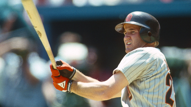 Shawn Abner with the San Diego Padres