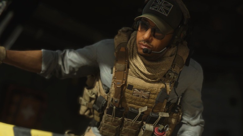 Modern Warfare 2 soldier on helicopter