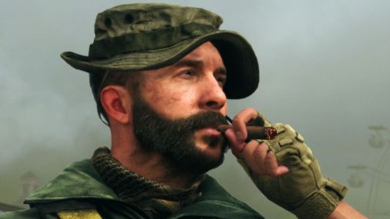 Soldier with cigar