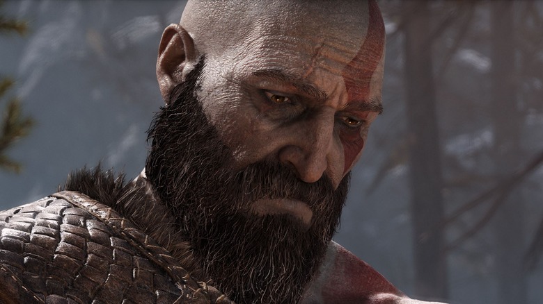 Kratos looking sad