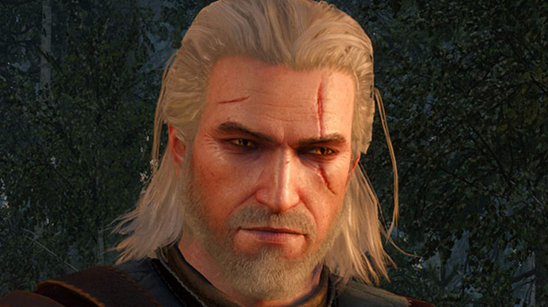 Geralt looks away