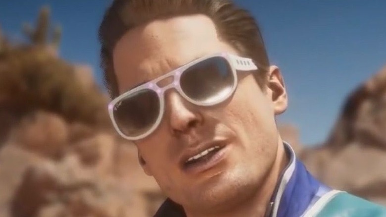 Johnny Cage wearing sunglasses