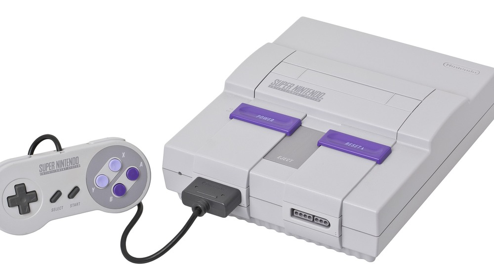 Super Nintendo console and controller