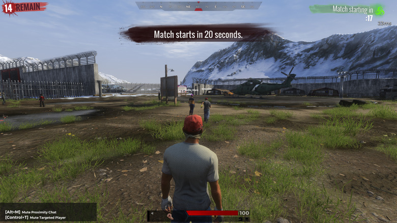 A player waiting for a game of "H1Z1" to begin