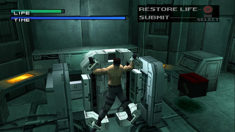 Snake being tortured in "Metal Gear Solid"