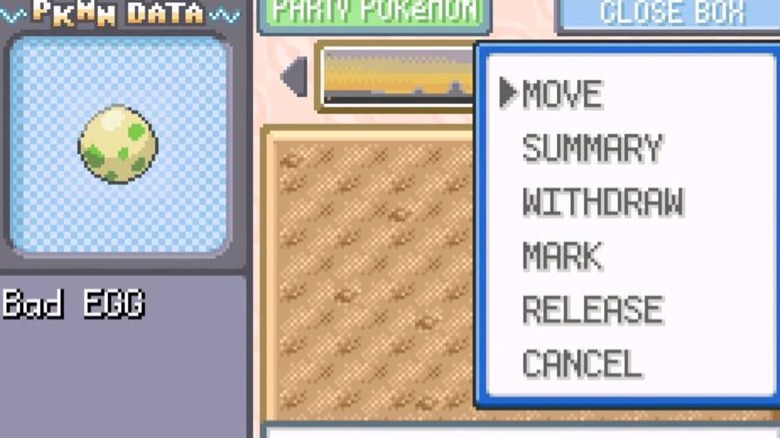 Bad egg in inventory in "Pokémon Sapphire"