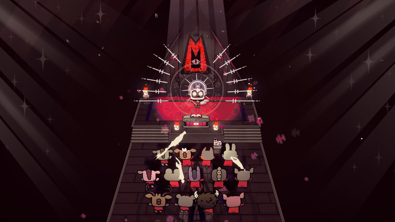cult leader preaching to followers