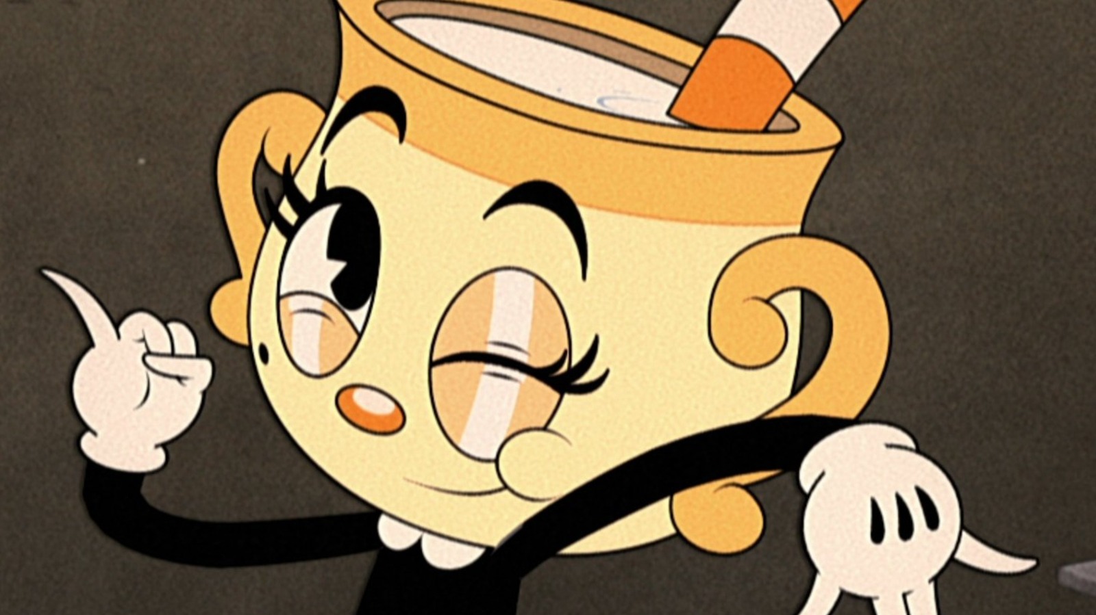 Ms chalice in the cuphead show style