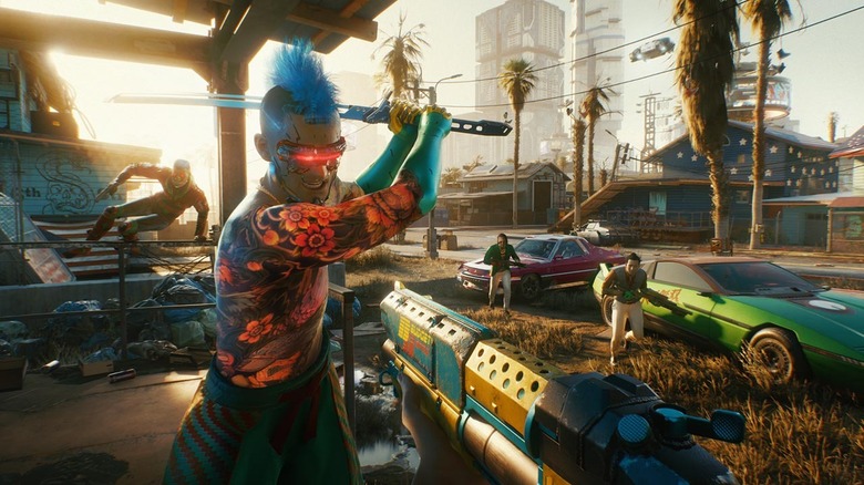 Cyberpunk2 2077 action shot