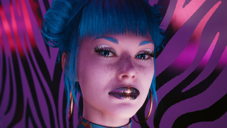 3. Cyberpunk 2077 Blue Haired Girl - wide 7