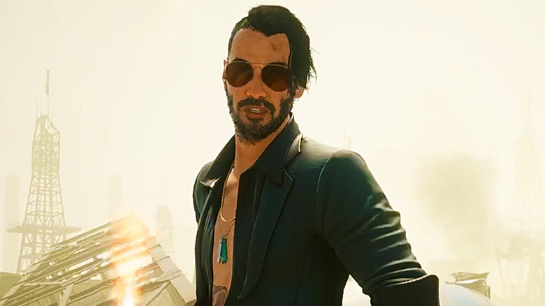 Cyberpunk 2077 Johnny SIlverhand Cool Hair Sunglasses