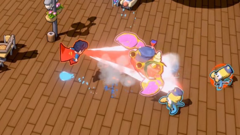 Superman using heat vision