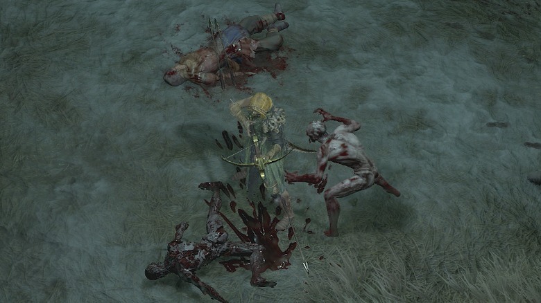 Rogue fighting ghouls