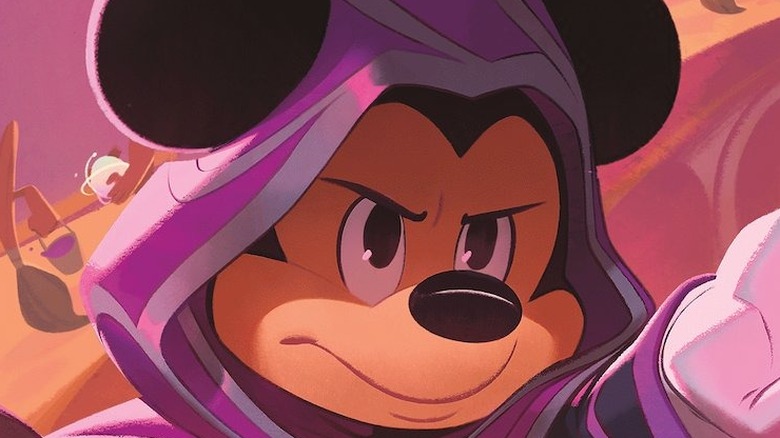 Hooded Mickey closeup