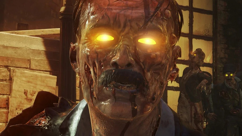 COD zombie face close up