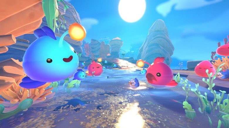 Fish slimes swimming