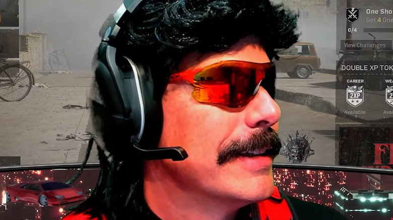 Dr Disrespect with COD on computer