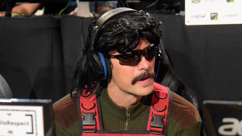 Dr Disrespect looking at something