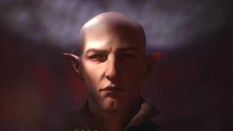 Solas standing in shadows