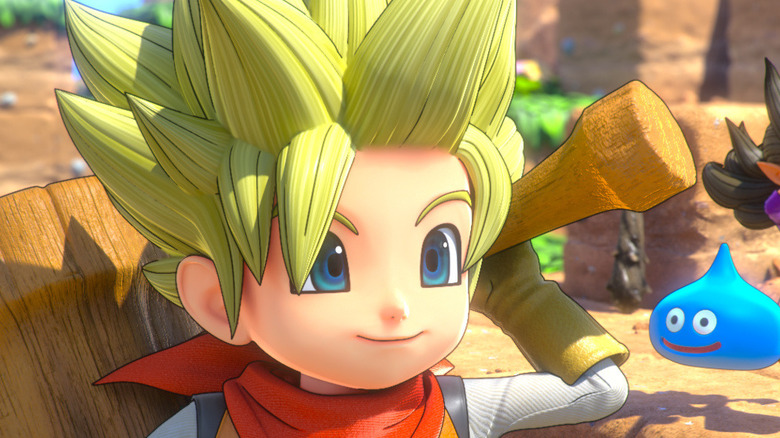 Dragon Quest hero smiles