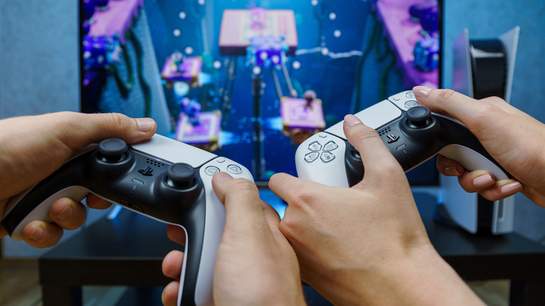 Two DualSense controllers