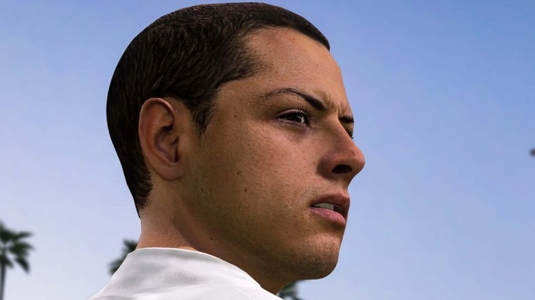 EA fifa 21 chicarito looking shoulder 