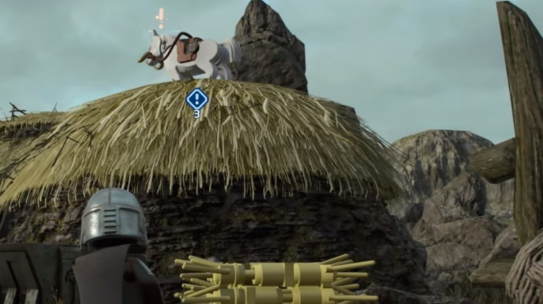 An Orbak on the roof in The Skywalker Saga.