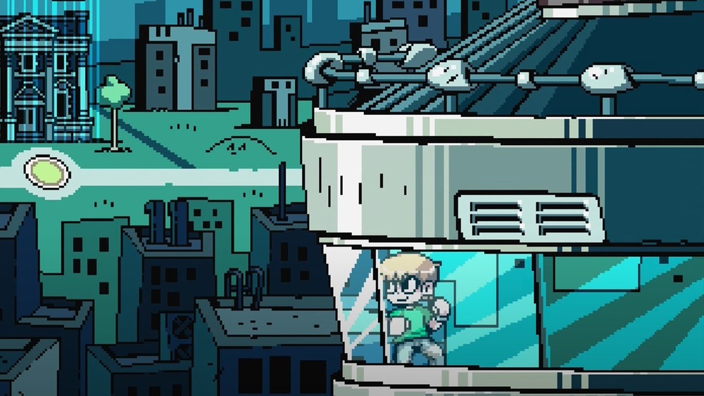 Scott Pilgrim in a tower
