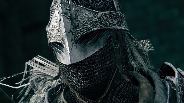 Helmeted knight