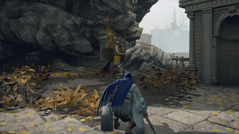 Tarnished sneaking up on guard