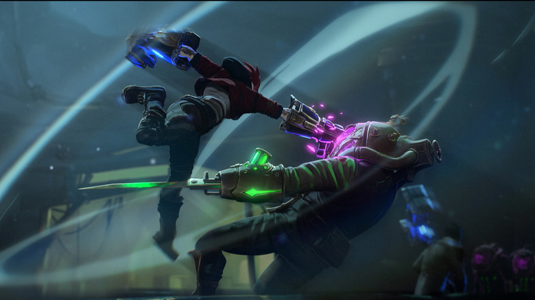 Vi and Jinx battle