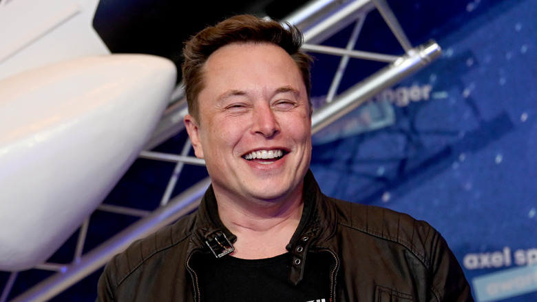 Elon Musk smiling