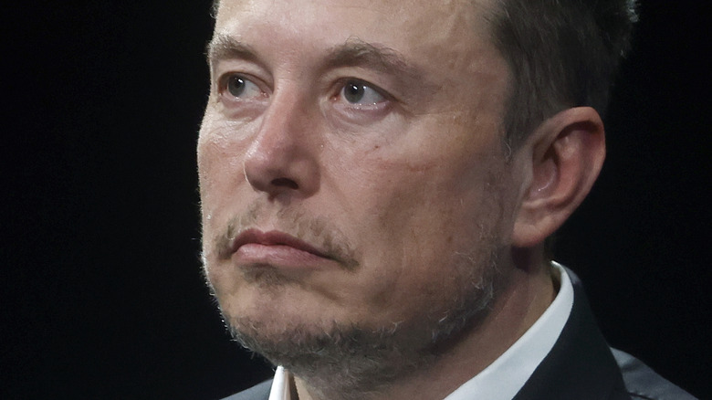 Elon Musk side glance