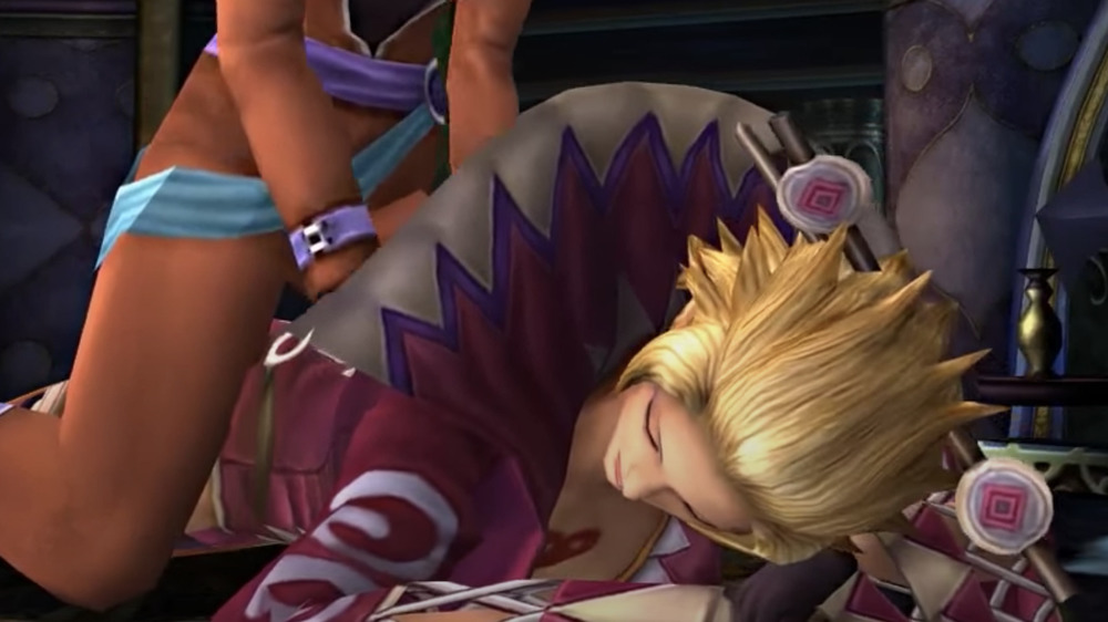 FFX-2 Yuna massaging Leblanc
