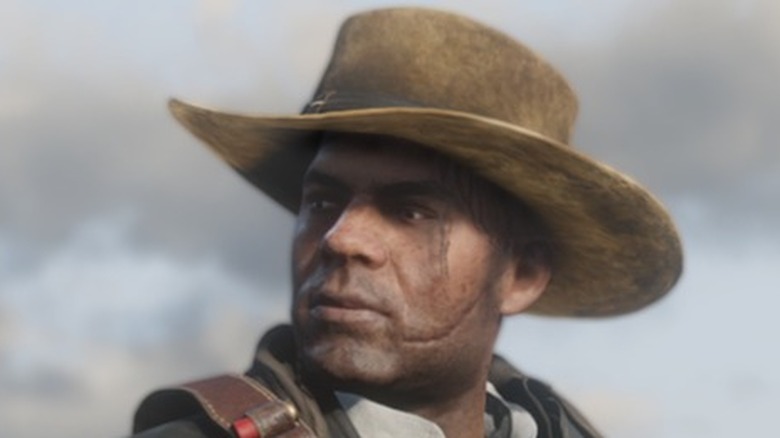 Red Dead Online Character in hat frown