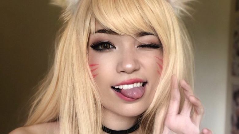 Emiru Tiger Makeup Tongue Out