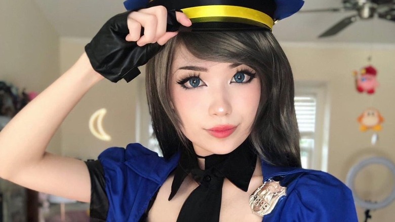 Emiru Cosplay Hat Gloves Blue