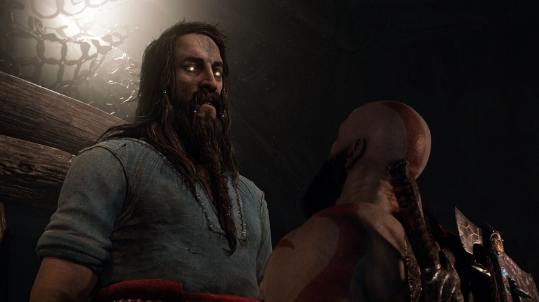 Tyr towering over Kratos