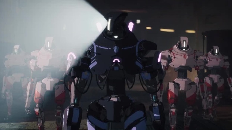 Lineup of robots