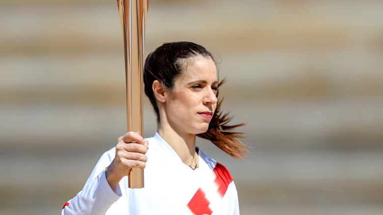 Olympian with torch