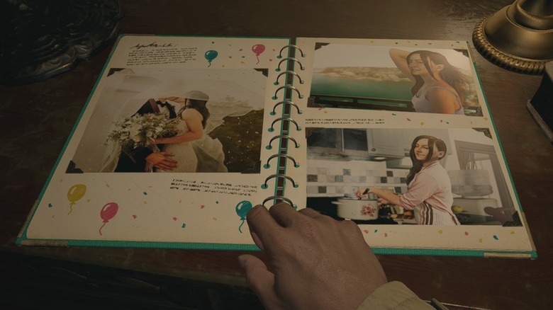 Ethan and Mia's wedding album, as seen in RE8.