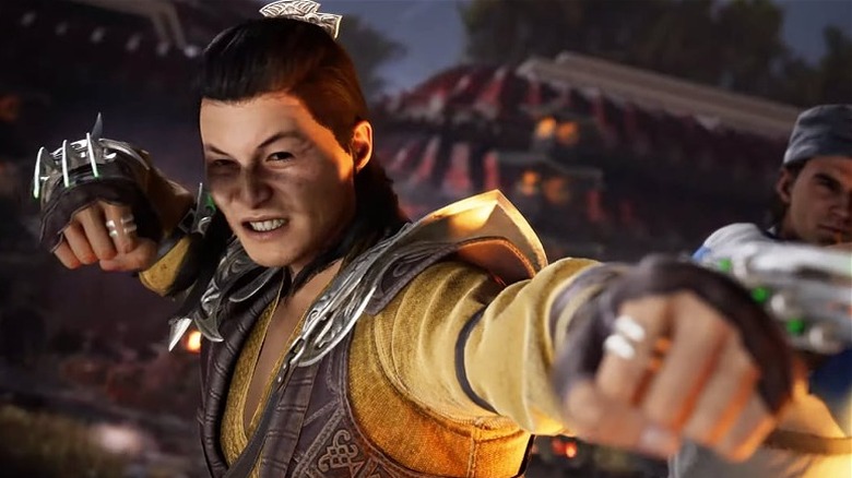 Shang Tsung bares blades