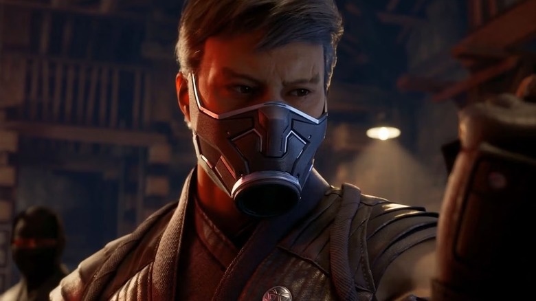 Smoke wearing gray mask