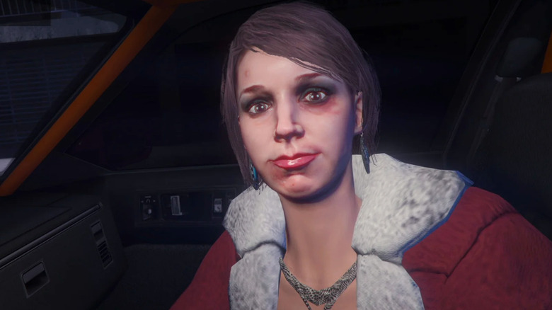 woman black eye in car