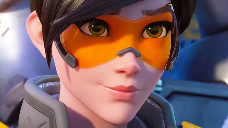 Tracer staring heroically