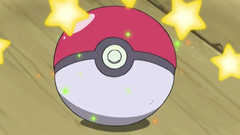 Poké Ball surrounded by stars