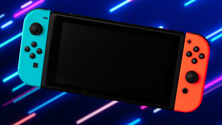 Nintendo Switch handheld laser background