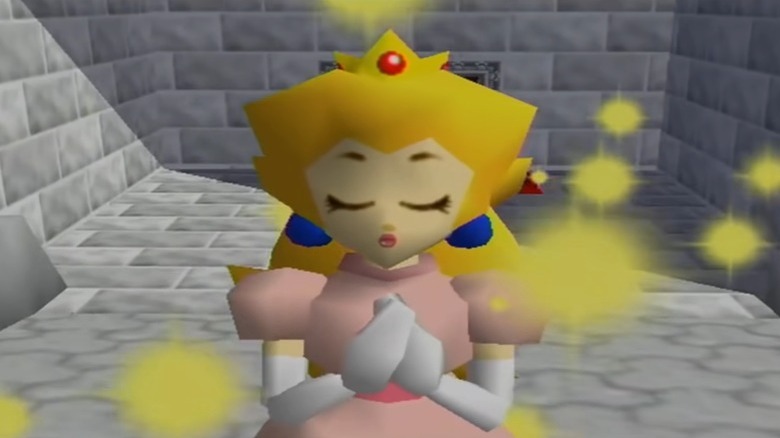 Peach surrounded by stars