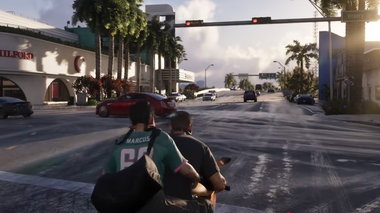 Jason and Lucia riding on motorcycle