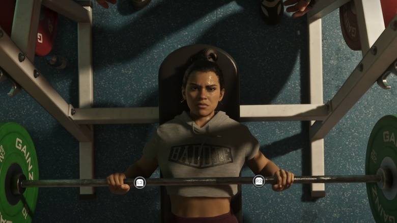 Lucia lifting weights